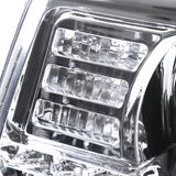 Coolstuffguru Compatible with Cadillac Escalade Led Halo Projector Chrome Clear Head Lights