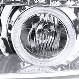 Coolstuffguru Compatible with Cadillac Escalade Led Halo Projector Chrome Clear Head Lights