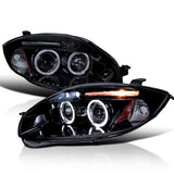 Coolstuffguru Compatible with Mitsubishi Eclipse Gs Gt Se Dual Halo Led Projector Headlights Smoked