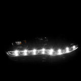 Coolstuffguru Compatible with Mitsubishi Lancer EVO X 10 Black R8 Style LED Projector Headlights