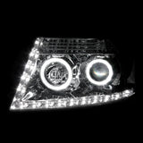 Coolstuffguru Compatible with Ford F150 R8 Led Halo Chrome Clear Projector Head Lights