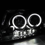 Coolstuffguru Compatible with Ford F150 Chrome Clear Led Halo Projector Headlights