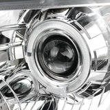 Coolstuffguru Compatible with Ford F150 Chrome Halo LED Projector Headlights Pair