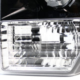 Coolstuffguru Compatible with Ford F150 Pickup Halo+LED Jet Black Projector Headlights Left+Right