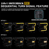 Coolstuffguru LED Light Bar Black Housing Clear Lens Sequential Signal Switchback Projector Headlights Compatible with Ford F150 2015-2017 L+R Pair Head Light Lamp Assembly