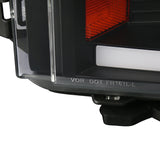 Coolstuffguru LED Light Bar Black Housing Clear Lens Sequential Signal Switchback Projector Headlights Compatible with Ford F150 2015-2017 L+R Pair Head Light Lamp Assembly