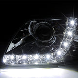 Coolstuffguru Compatible with Ford F150 Expedition Euro Chrome Clear LED Projector Headlights Pair