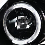 Coolstuffguru Compatible with Ford F150 LED Strip Halo Jet Black Projector Headlights Headlamps Left+Right