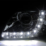 Coolstuffguru Compatible with Ford F150 Expedition Euro Smoke Lens LED Projector Headlights Pair