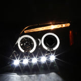 Coolstuffguru Compatible with Glossy Black 97-03 F150 Dual Halo Projector Headlights+Led Drl Driving Fog L