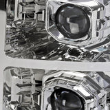 Coolstuffguru Switchback LED Bar Chrome Housing Clear Lens Projector Headlights Compatible with Ford F250 F350 F450 Super Duty 2011-2016 L+R Pair Head Light Lamp Assembly