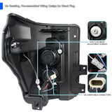 Coolstuffguru Compatible with Ford F250 F350 F450 F550 Super Duty LED Bar Glossy Black Projector Headlights