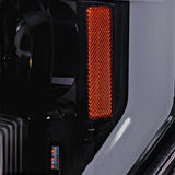 Coolstuffguru Glossy Black Housing Smoke Lens LED Bar Projector Headlights Compatible with Ford F250 2017-2019 L+R Pair Head Light Lamp Assembly