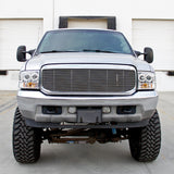 Coolstuffguru Compatible with Ford F250 F350 Led Chrome Clear Projector Halo Head Lights