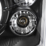 Coolstuffguru Compatible with Ford Focus Led Dual Halo Black Projector Head Lights