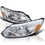 Coolstuffguru Compatible with Ford Focus Chrome LED Signal Strip Bar Projector Headlights