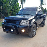 Coolstuffguru Compatible with Nissan Frontier Dual Halo Led Chrome Clear Projector Head Lights