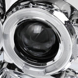 Coolstuffguru Compatible with Nissan Frontier Dual Halo Led Chrome Clear Projector Head Lights