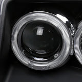 Coolstuffguru Compatible with Nissan Frontier Dual Halo Led Black Projector Head Lights Lamps Pair