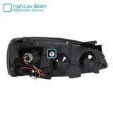 Coolstuffguru Compatible with Pontiac G6 Replacement Black/Smoke Projector Headlights Head Lamp w/LED