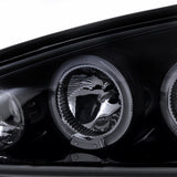 Coolstuffguru Compatible with Pontiac Grand Am Halo Led Smoked Lens Projector Headlights