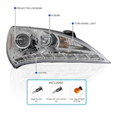 Coolstuffguru Compatible with Hyundai Genesis Coupe R8 LED Chrome Projector Headlights Head Lamps