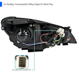 Coolstuffguru Compatible with Hyundai Genesis Goupe Projector Headlight Black+R8 Style Leds