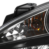 Coolstuffguru Compatible with Hyundai Genesis Goupe Projector Headlight Black+R8 Style Leds