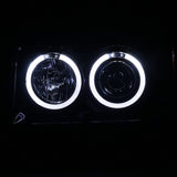 Coolstuffguru Compatible with Grand Cherokee Black Smoke Halo Projector H3 HID 6000K Headlights Kit