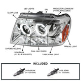 Coolstuffguru Compatible with Jeep Grand Cherokee Chrome Clear Projector Head Lights