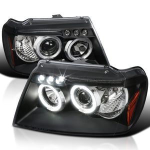 Coolstuffguru Compatible with Jeep Grand Cherokee Black Halo Led Projector Head Lights