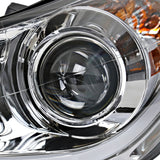 Coolstuffguru Compatible with Hyundai Elantra 4Dr Sedan Chrome LED Strip Projector Headlights Lamp