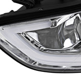 Coolstuffguru Compatible with Hyundai Elantra 4Dr Sedan Chrome LED Strip Projector Headlights Lamp