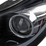 Coolstuffguru Compatible with Hyundai Elantra 4Dr Sedan Glossy Black Smoke LED Porjector Headlights