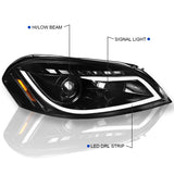 Coolstuffguru Compatible with Chevy Impala Monte Carlo LED Jet Black Projector Headlights+Signal Lamps