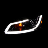 Coolstuffguru Compatible with Chevy Impala Monte Carlo LED Jet Black Projector Headlights+Signal Lamps