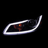 Coolstuffguru Compatible with Chevy Impala Monte Carlo Glossy Black LED Bar Projector Headlights