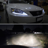 Coolstuffguru Compatible with Lexus Is250 Is350 SMD LED Signal Projector Headlights Lamps Clear 06 07 08 09