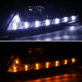 Coolstuffguru Compatible with Lexus IS300 Glossy Black Projector Headlights+LED+Amber LED Signal Lamps