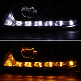 Coolstuffguru Compatible with Lexus IS300 Black Projector Headlights+LED+Amber LED Signal Lamps