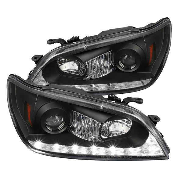 Coolstuffguru Compatible with Lexus IS300 Black Projector Headlights+LED+Amber LED Signal Lamps