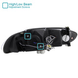 Coolstuffguru Compatible with Dodge Intrepid Es R/T Se Sxt Dual Halo Led Projector Headlights Smoked