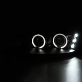 Coolstuffguru Compatible with Dodge Intrepid Black Led Dual Halo Projector Headlights