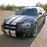 Coolstuffguru Compatible with Dodge Magnum Dual Halo Led Chrome Clear Projector Head Lights