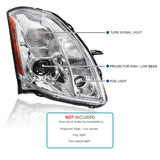 Coolstuffguru Compatible with Nissan Maxima Chrome Projector Headlights Lamp+Black Front Hood Grille Grill