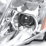 Coolstuffguru Compatible with Nissan Maxima Chrome Projector Headlights Lamp+Black Front Hood Grille Grill