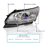 Coolstuffguru Left Driver Side Projector Headlight Assembly Compatible with 2013-2015 Chevrolet Malibu