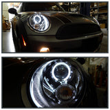 Coolstuffguru Compatible with Mini Cooper S / Base Chrome Halo Projector Headlights