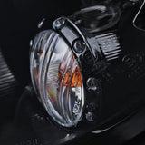 Coolstuffguru Compatible with Mini Cooper Glossy Black LED Halo Rim Projector Headlights Smoke Lens Headlamps