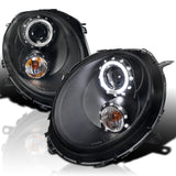 Coolstuffguru Compatible with Mini Cooper S / Base Black Halo Projector Headlights